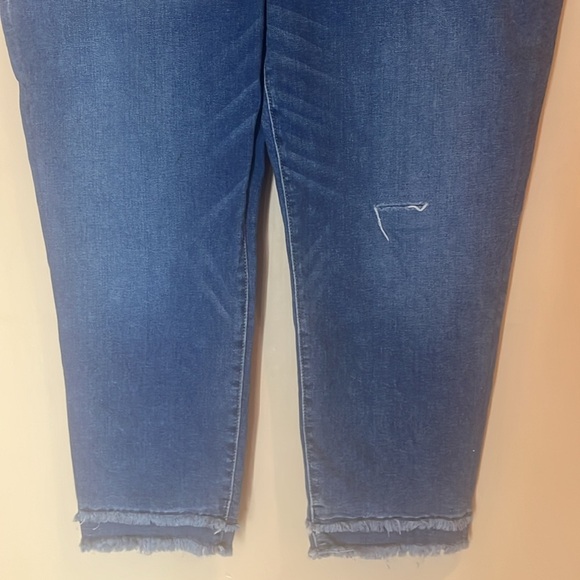 Chico's Blue Ankle Cropped Jeans Classic Style size 16 or 3 / preowned - Picture 3 of 8